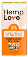 Hemp Love Organic Orange/Vanilla & Hemp Seed Crunch Chocolate Bar Perspective: Main