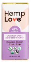 Hemp Love Organic Lavender Salt & Hemp Seed Crunch Chocolate Bar