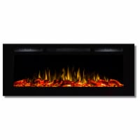 Regal Flame LW2050WL1 50in Fusion Log Ventless Recessed Wall Mounted Elctrc Fireplace