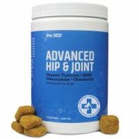 Pet MD Advanced Hip & Joint Supplement with Glucosamine Soft Chews for Dogs 120 Count