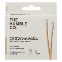 Humble Co - Cotton Swab Bambo White Spiral 100 Count (Pack of 10)