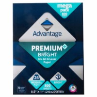 Advantage Multi Purpose Premium Bright Ink Jet & laser Paper 8.5'' X 11 (Netcount 800 Sheets)