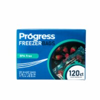 Progress Double Zipper Freezer Storage bags - Quart, 120 count