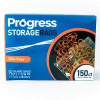 Progress Double Zipper Food Storage bags - Gallon, 150 count