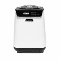 1.28 Quart Compact Upright Automatic Ice Cream Maker with Stainless Steel Bowl White