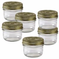 Le Parfait Familia Wiss Terrine - French Glass Mason Jar With 2 Piece Lid For Canning Storage