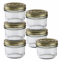 Le Parfait Familia Wiss Terrine - French Glass Mason Jar With 2 Piece Lid For Canning Storage