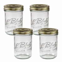Le Parfait Familia Wiss Terrine - French Glass Mason Jar With 2 Piece Lid For Canning Storage