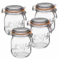 Le Parfait Super Jars – French Glass Round Jars With Airtight Lid For Canning Food Storage