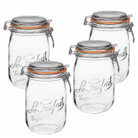 Le Parfait Super Jars – French Glass Round Jars With Airtight Lid For Canning Food Storage
