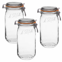 Le Parfait Screw Top Jars – Large French Glass Jars For Pantry Storage  Preserving Bulk Goods, 3 pk MIX / 96 fl oz - Fry's Food Stores