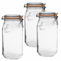 Le Parfait Super Jars – French Glass Round Jars With Airtight Lid For Canning Food Storage