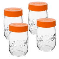 Le Parfait Screw Top Jars – Large French Glass Jars For Pantry Storage  Preserving Bulk Goods, 4 pk MIX / 32 fl oz - Harris Teeter