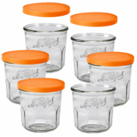Le Parfait Jam Pot – French Working Glass For Drinkware Meal Prep Storage With Plastic Cover
