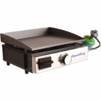 Flame King Y6E-YSNFMHT200 Flat Top Portable Propane Cast Iron Grill Griddle with Mounting Bra