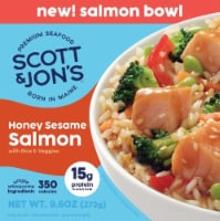 Scott & Jon's™ Honey Sesame Salmon with Rice & Veggies Perspective: Main