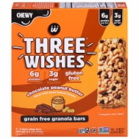 Three Wishes® Chocolate Peanut Butter Grain Free Granola Bars Perspective: Main