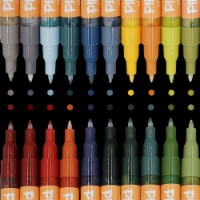 Pintar Earth Tone Color 20 Pack Paint Pens Acrylic Paint Pen Set with Extra Fine 0.7mm Tip