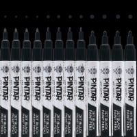 PINTAR Black Acrylic Paint Markers/Pens for Rock Painting - Pack of 12,  0.7mm/ 1mm/ 5mm, 1 - Ralphs