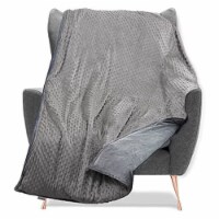 Quility 15 Pound Weighted Blanket Duvet Cover for Adults, F/Q 60  x 80,  Gray