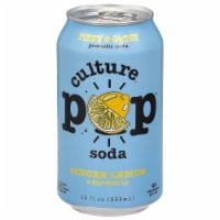Culture Pop® Ginger Lemonade & Tumeric Fizzy & Gutsy Probiotic Soda Perspective: Main