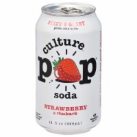 Culture Pop® Strawberry & Rhubarb Soda Can Perspective: Main