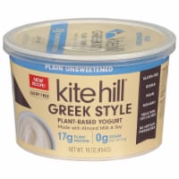 Kite Hill Plain Unsweetened Dairy Free Almond Milk Greek Yogurt Tub