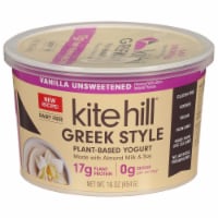 Kite Hill Unsweetend Vanilla Dairy Free Almond Milk Greek Yogurt Tub