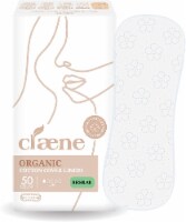 Claene Organic Cotton Panty Liners, Unscented, Thin, Daily, Breathable, Regular,6inch,50P