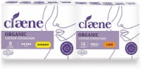 Claene Organic Cotton Cover Pads, Menstrual Large & Overnight Pads for women