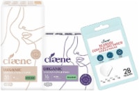 Claene Organic Cotton Cover Pads, Menstrual Regular Pads & Liners & Pimple Patches 28pcs