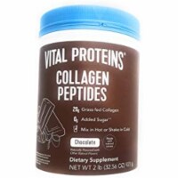 Vital Protein Collagen Peptides,Paleo Friendly,Zero Sugar Dairy Free,Chocolate,32.56 Oz