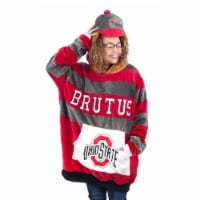 Plushible Ohio State Buckeyes Snugible Oversized Blanket Sweatshirt Hoodie Plush