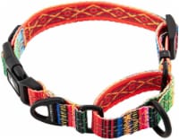 Leashboss Pattern Martingale Dog Collar for Puppies and Dogs - Orange Blanket, Medium/Large