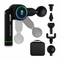 Reathlete FOLD Interchangeable Folding Percussion Massage Therapy Gun, Black