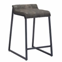 Mango Furniture Vendara Grain Leather 27 H Counter Stool in Bourbon Brown