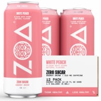 ZOA Energy White Peach Zero Sugar 16oz (12 Pack)