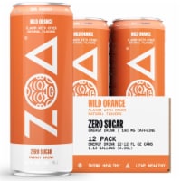 ZOA Energy Sugar-Free Wild Orange 12oz (12 pack)
