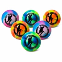 Botabee 6 Pack Outdoor Street Hockey Balls | Multi-Colored, High Density, Minimal Bounce