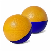 Botabee 4  Mini Foam Basketball 2 Pack in Blue/Yellow for Over Door Hoop Games