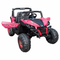 Mini Motos MM-603-UTV-12v-Red 2.4Ghz RC Utv 4X4 12V Kids Battery Powered Truck, Red
