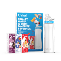 Cirkul® Starter Kit with White Stainless Steel Bottle and 3 Flavor Cartridges Perspective: Main