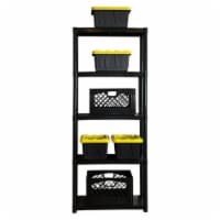 Juggernaut Storage 70 Plastic 5 Tier Garage/Shed Utility Shelving Rack, Black