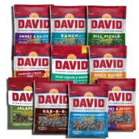 David Sunflower Seeds Variety Pack, Curated Flavors Include BBQ, Dill Pickle, Ranch, Bacon Ma