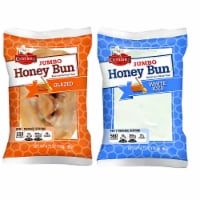 Tribeca Curations | Cloverhill Jumbo White Iced Honey Bun & Jumbo Glazed Honey Bun | 12 Pack
