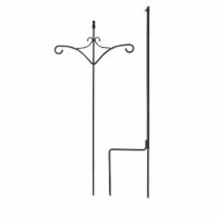 Ashman Adjustable Steel Ground Shepard's Hook 91 Inch 2 Sided, Black, 1 Pack