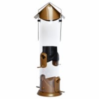 Nature's Way Wide Deluxe 3 qt. Metal/Plastic Tube Bird Feeder 4 ports - Total Qty: 1