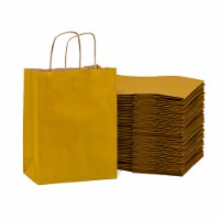 Prime Line Packaging Colored Kraft Paper Bags with Handles Gift Bags Vogue Bulk 50 Pcs 8x4x10