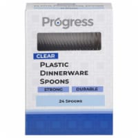 Progress Plastic Dinnerware Spoons- Clear