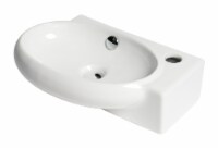 ALFI 17  Small Wall Mounted Porcelain Sink with Faucet Hole
